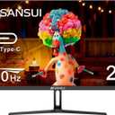 SANSUI Monitor 24 inch 100Hz USB Type-C Computer MonitorFHD 1080P PC MonitorHDMIFreeSyncHDREarphone Jack Ergonomic Tilt for Home and Office (24Inch/100Hz/USB Type-C)