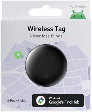 Android Air Tracker Tag 1 Pack: Smart Tracker(2025), Works with Google's Find Hub/Find My Device (Android Only) App, Tracker Tag Locator for Keys, Luggage, Satchel, Backpack etc