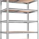 Galvanized Garage Shelving,5-Tier Metal Rack,36" W x 16" D x 72" H
Pantry & Basement Storage for Homeowners,Household Supplies & Paper Goods,Adjustable Levels,2-Unit Split, Easy Setup,2020LBS