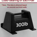 8 Inch Minimalism Floating Shelf Brackets, 6-Pack 1/5 Thick Carbon Steel Hidden Shelf Brackets, Rustic Industrial Brackets for Wall Decor