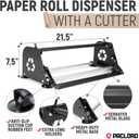 18" Paper Dispenser with Cutter + 75 lb Natural Brown Kraft Paper Roll | Heavy-Duty Steel Holder and 18" x 475 ft USA-Made Grocery Bag Grade Kraft Paper for Packaging, Void Fill, Shipping & Moving