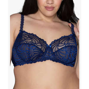 Vanity Fair Women's Beautiful Indulgence Lace Bra with Underwire, Non Padded Cups for Natural Shape, Sizes 38
