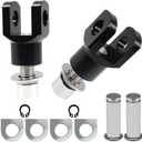 Motorcycle Foot Pegs Mount Supports Footrest Mounting Clevis Hardware Kit for Softail FXST Low Rider Sport Glide Dyna FXR FX(black)