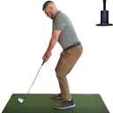 Real Feel Golf Mats The Original Country Club Elite 3'x5' Heavy Duty Commercial Practice Mat. The First Golf Mat That Takes A Real Tee and Lets You Swing Down Through,Simulator,Indoor/Outdoor