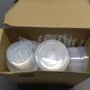 30 Sets Clear Plastic Cups 24 oz Ice Cream Buckets with Lids & Straws Disposable Drink Cups Cocktail Pails Bulk with Handles and Stickers for Outdoor Beach Birthday Pool Party(Volleyball)