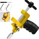 2 in 1 Glass Cutting Tool Kit Breaking Pliers and Glass Cutter Tungsten Hand Portable Glass knife for Ceramic, Mirror, Manual Tile Cutter Glass Breaker with 2 Bonus Tungsten blades and Screwdriver