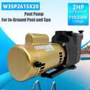 W3SP2615X20 Super Pool Pump 2 HP Power Upgraded 115/230 V Single Speed Pump for In-Ground Swimming Pools and Spas Replacement for Hayward SP2615X20