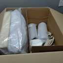 Outdoor Chair Cushion Weather Resistant, Backrest and Seat Cushion Set for Patio Furniture with Waterproof Removable Cover, 19 x 19 Inch, Cream, Set of 4