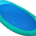 SwimWays Spring Float Original Pool Lounge Chair, Inflatable Pool Floats Adult with Fast Inflation & Head Rest for Ages 15 & Up, Aqua