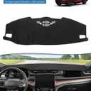 FIILINES Dash Cover for Jeep Grand Cherokee L 2021-2025(Not Fit Jeep Grand Cherokee), Dashboard Mat Cover Sunshade Nonslip Mesh Protector No Glare Black