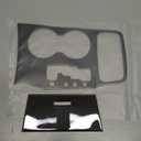 YOCTM Compatible with Jeep Grand Cherokee 2011 2012 2013 Gear Shift Cover Interior Accessories Real Carbon Fiber Center Console Cup Holder Cover Trim