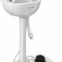 SereneLife Portable Hand Washing Station, 100+ Hand Washes, Hands-Free Foot Pump, Soap Dispenser, and Drain Hose, Ideal for Outdoor Events, Camping, Boating and Worksites, 19L