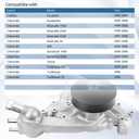 AW5087 Engine Water Pump w/Coolant Thermostat & Gasket Set Compatible with Cadillac Escalade 02-06, Chevrolet Silverado 99-06 & Avalanche/Suburban/SSR/Trailblazer 02-06.