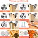 Electric Pasta Maker, Handheld Pasta Maker Machine, All-In-One Cordless Noodle Machine, with Shaping Molds And Cutter,Green