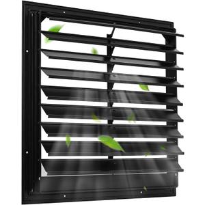AIWFL 18 Inch Aluminum Automatic Exhaust Shutter Louver Vent, Automatic Gravity Shutter Louver Vent for Home Attics, Workshops, Barn, Greenhouse