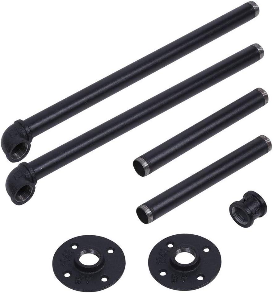 1~20ft Industrial Iron Pipe Stair Handrail, Clothes Rack, Dcor Wall Handrail Towel Rail for Elderly Kids Use in Hallways, Ramps, or Stairs Bathroom