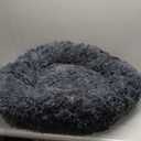 Donut Dog Bed - Premium Comfort for Anxiety Relief - Fluffy & Calming Design with Ultra-Plush Support | Cozy Round Dog Bed with Super Soft Circle Style (Dark Grey, Medium)