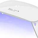 Kepma UV LED Nail Dryer Mini lamp Portable Curing Light for Gel Nail Polish,6w(White)