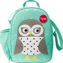 3 Sprouts Kids Lunch Bag - Durable Lunch Box for Boys and Girls - Kids Lunch Box - Perfect for Daycare, School and Travel - Insulated Fabric, Water Bottle Holder - Ideal for Children 3+, Owl
