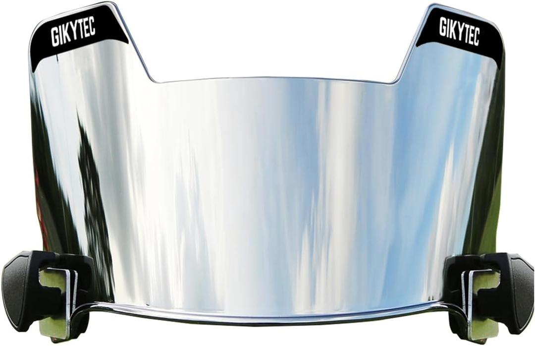 GIKYTEC Football Visor for Helmet Fits Youth and Adult Football Helmets (Silver)