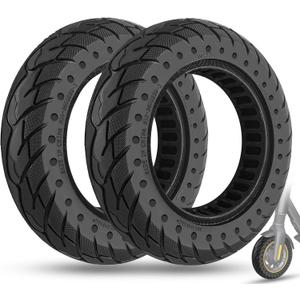 10 x 2.5 Inches Electric Scooter Tire 60/70-6.5 Solid Tire Fit for Ninebot Max G30P G30LP~Gotrax G5 G6~Hiboy Max 3~Hover 1 Alpha~Zero10X~OKAI Neon Pro, 10" Anti-explosion Replacement Wheel