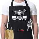 Poppi Grill Master Apron - Cooking Gifts for Poppi Grilling Apron for Him - Dad - Husband - Mens - Grill Master Aprons - BBQ Aprons for Poppi
