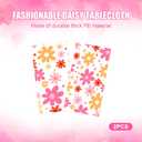 2pcs Daisy Tablecloth, 54 x 108 Inch Plastic Bohemian Floral Tablecloth Vintage Hippie Flowers Rectangular Tablecloth for 70s Birthday Baby Shower Wedding Party Table Cover Decoration
