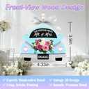 3 x Valentines Day Engagement Gift for Couples  Our Adventure Awaits Wooden Car Hanging Ornament, Just Engaged Keepsake for Future Mr & Mrs, Romantic Bride to Be Gift (Blue)