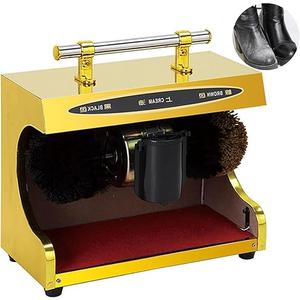 Sangeuhhlk Electric Shoe Buffer, Shoe Polisher Automatic Stainless Steel Dust Removal Polishing Clean Kit for Home Hotel Bank 