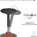 Adult Wobble Stool,Standing Desk Chair for Home Office,Walnut, 15.8"D x 15.8"W & 19.7"-27.5" Height Adjustable