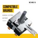PartsBroz WE4M519 Dryer Rotary Start Switch - Compatible with General Electric Hotpoint Whirlpool - Replaces PS3487203 1811221 AP4980910 WE4M315 DBXR463ED1WW DBXR463EG6WW DBXR463EG7WW DHDSR46EG6WW