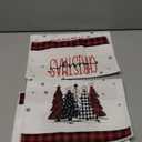 Artoid Mode Red Black Buffalo Plaid Snowman Xmas Trees Christmas Kitchen Towels Dish Towels, 18x26 Inch Daily Seasonal Winter Decoration Hand Towels Set of 2