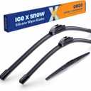 ICEXSNOW Silicone Windshield Wiper Blades Replacement for Subaru Forester 2009-2013,Legacy/Outback 2005-2009 Automotive Replacement Windshield Wiper Blades (24"+18"+14" Front Rear Wiper Blade Set)