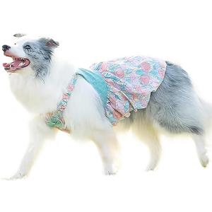 Floral Dog Dresses for Large Dogs Girl Bowknot Puppy Princess Dress Cute Cat Suspender Skirt Summer Pet Clothes S