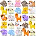 30pcs Party Favors for Kids Easter Basket Stuffers Easter Egg Fillers Sensory Fidgets Toys Mini Pop it Keychain Stocking Stuffers Kid Birthday Gift Treasure Box Toy Classroom Prizes Box Pinata Fillers