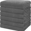 HOMEXCEL 6 Pack Bath Towel Set, (24 x 48 Inches) Microfiber Ultra Soft Highly Absorbent Bath Towels, Lightweight and Quick Drying Towels for Hotel, Bathroom, Spa and Beauty Parlor, Grey