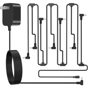 Power Cord for Hallmark Keepsake Christmas Decoration Compatible with Hallmark Keepsake Power Cord,DC 5V and 7-Plug Adapter Set for 2.5 mm Diameter Power Interface