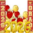 Graduation Decorations Red Gold 2026/USC Graduation Party Decorations Class of 2026 Congrats Grad Porch Sign Red Gold Balloons