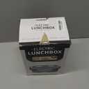 Vabaso Electric Lunch Box for Adults, 80W Heated Lunch Box with Dual 1.5L Stainless Steel Containers, Portable Food Warmer for Men Work Car Truck, 12V/24V/110V/220V - Eternal Gray