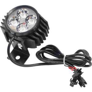 2 in 1 Horn Headlight Electric Scooter Front Light Compatible with KUGOO M4 PRO E-Bike Compatible with 12-80V Night Safety Front Light Lamp Accessories (Black)