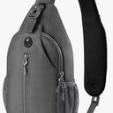 WATERFLY Crossbody Sling Backpack Sling Bag Travel Hiking Chest Bag Daypack Grey