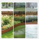 VEVOR Steel Landscape Edging, 6 Packs 40 x 8 in Weather-Resistant & Pre-Rust Metal Landscape Edging, Bendable Garden Edging Border, Lawn Edging for Flower Bed Yard Pathway Divider