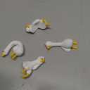 4 Pcs Desk Goose Figurine Computer Monitor Decor, Cute Mini Goose Statues Desk Accessories, Resin Animals for Computer Decor, Office and Dashboard Decorations