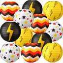 Tuanse 12 Pcs Cartoon Animation Themed Party Decorations Cartoon Video Games Party Supplies 8 Inch Hanging Round Paper Lanterns for Holiday Birthday Shower Home Decor Supplies