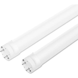 2 Pack T8 LED Bulbs 4FT, 6000K Daylight White, 40W Equivalent, Ballast Bypass, Dual Ended Type B Light Tube, LED Fluorescent Tube Replacement T8 T12, Non-dimmable