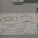 seenda Bluetooth Keyboard and Mouse Combo for Mac, SKM64-2 Rechargeable Slim Wireless Keyboard Mouse Compact, 3 Multi-Device Connection, Compatible for Mac, MacBook Pro/Air, iPad, White Silver