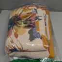 Boho Throw Blanket - 100% Cotton Soft Throw Blanket for Bed, 60"x80" Reversible Breathable Lightweight Spring Blankets, All Seasons Farmhouse Decor Floral Plant Butterfly Throw Quilt (01-lnk and Wash)