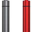 2 Pieces Metal Container with Keyring, Portable Waterproof Aluminum Travel Holder Mini Storage Bottle Case (Grey Red)