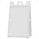 Plasticade Signicade Deluxe A Frame Sidewalk Curb Sign Portable Folding Double Sided Display with Quick Change System for Store Signs, White,  Stand Only, capable of holding two signs 24" wide 36" tall 