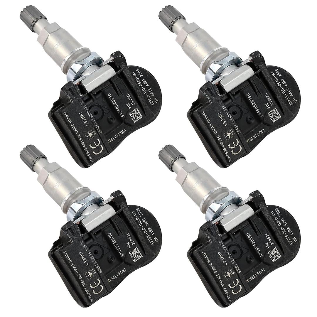 4PCS TPMS Sensor 433MHz Compatible with Honda Accord 2013-2017 Fit for Crosstour 2012-2015, Replaces 42753 TL0 G52 42753-TL0-G52 Air Tires Pressure Monitoring Monitor System Set Pack Kit